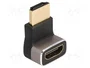DeLOCK Adaptador HDMI Macho a Hembra 90° Abajo 8K 60 Hz Gris Metal 60085