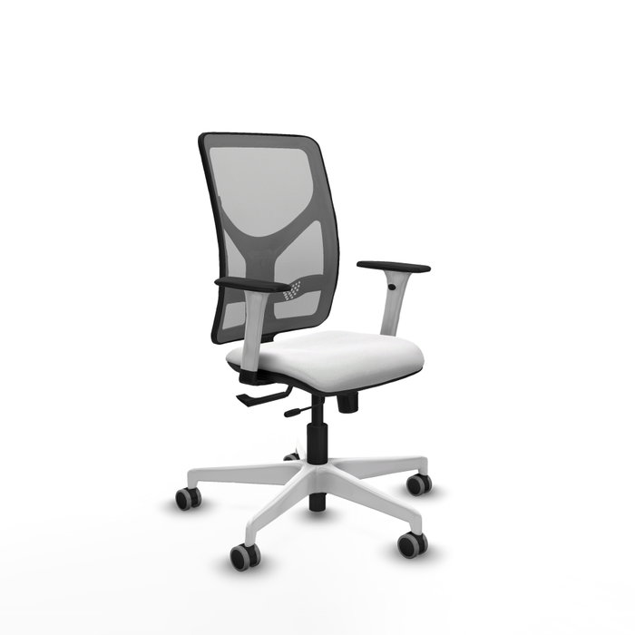 PIQUERAS Y CRESPO Silla de oficina Motilla con mecanismo Sincro/Traslack Blanco y Gris PIQUERAS Y CRESPO Silla de oficina Motilla con mecanismo Sincro/Traslack Blanco y Gris