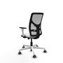 PIQUERAS Y CRESPO Silla de oficina Motilla con mecanismo Sincro/Traslack Blanco y Gris