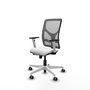 PIQUERAS Y CRESPO Silla de oficina Motilla con mecanismo Sincro/Traslack Blanco y Gris