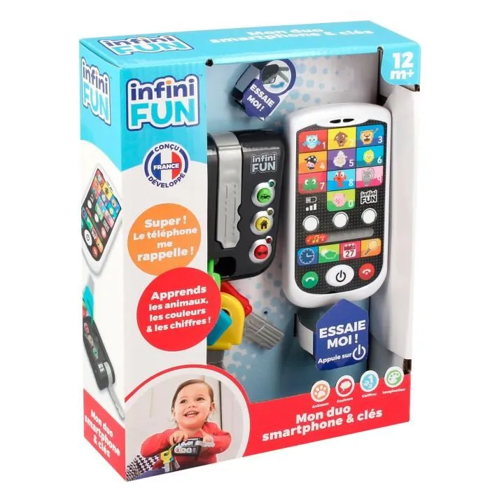 KD KD8436538676363 Smartphone y Llaves Duo - Aprendiendo sobre animales, números y colores
