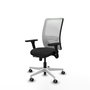 PIQUERAS Y CRESPO Silla de oficina Zulema con mecanismo Sincro/Traslack, Negro y Blanco