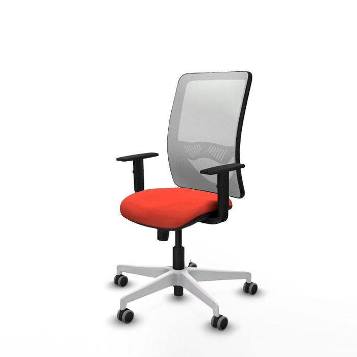 PIQUERAS Y CRESPO Silla de oficina Zulema con mecanismo Sincro, Naranja oscuro y Blanco PIQUERAS Y CRESPO Silla de oficina Zulema con mecanismo Sincro, Naranja oscuro y Blanco