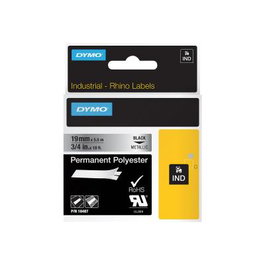 DYMO Schriftband Vinyl, Cinta de Etiquetas, Color Black Metallic, Ref. 18487