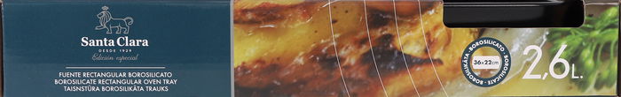 Inde Fuente Rectangular Horno Borosilicato 2.6L 22.5x35x5 cm (2 Unidades)