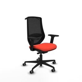 PIQUERAS Y CRESPO Silla de oficina Mardos con mecanismo Sincro/Traslack Naranja oscuro