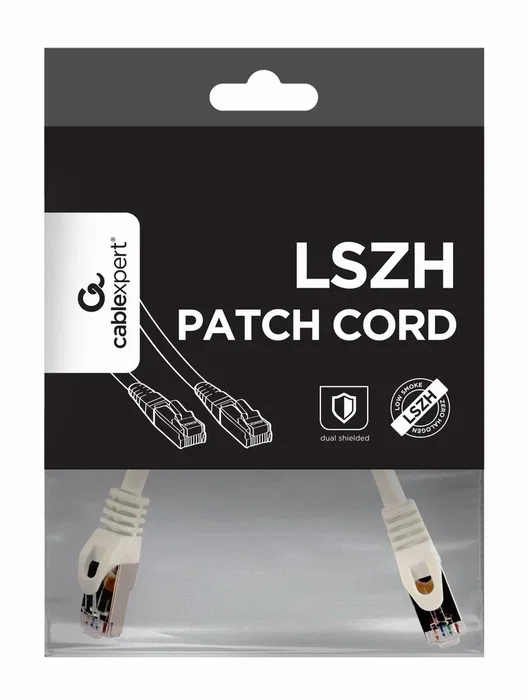 Gembird PP6A-LSZHCU-W-0.25M Cable de Red RJ45 Macho a Macho Cat6a S/FTP Blindado, LSZH, Contactos en Oro, 0.25 Metros, Blanco Gembird PP6A-LSZHCU-W-0.25M Cable de Red RJ45 Macho a Macho Cat6a S/FTP Blindado, LSZH, Contactos en Oro, 0.25 Metros, Blanco