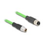 DeLOCK Cable M12 codificado X 8 pines macho a hembra 2 m