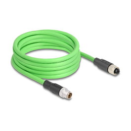 DeLOCK Cable M12 codificado X 8 pines macho a hembra 2 m