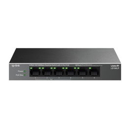 TP-Link Switch PoE LS106LP - Conmutador de 6 Puertos 10/100 Mbps (4 Puertos PoE 802.3af, 41W, Extensión hasta 250m, Montaje Pared)