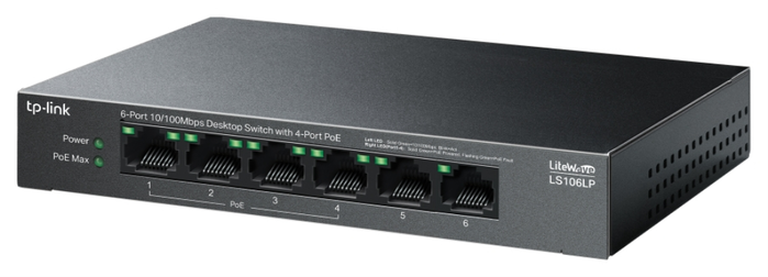 TP-Link LS106LP LiteWave Switch de 6 Puertos con 4 Puertos PoE+