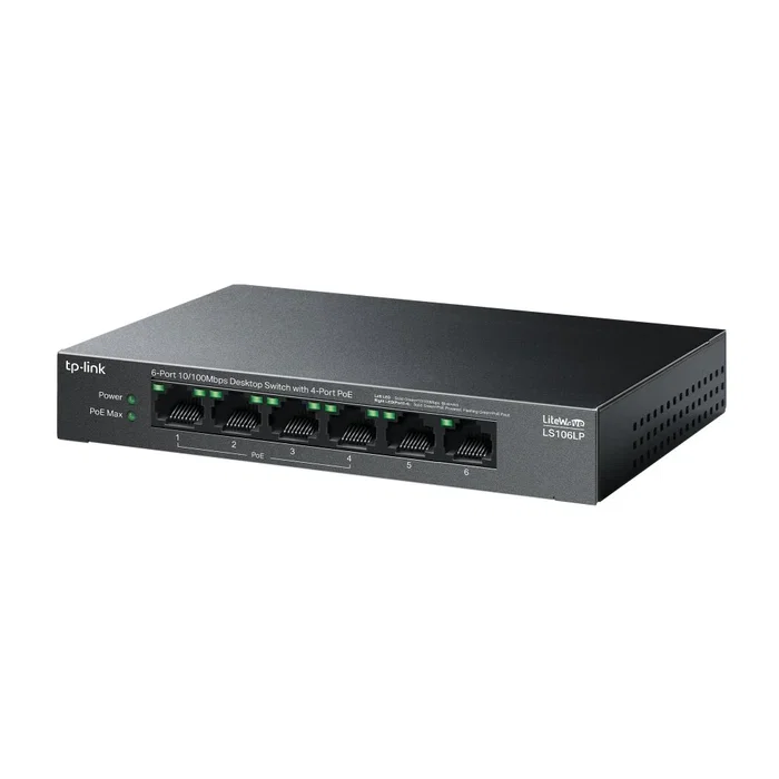 TP-Link LiteWave LS106LP Switch de 6 puertos con 4 puertos PoE+