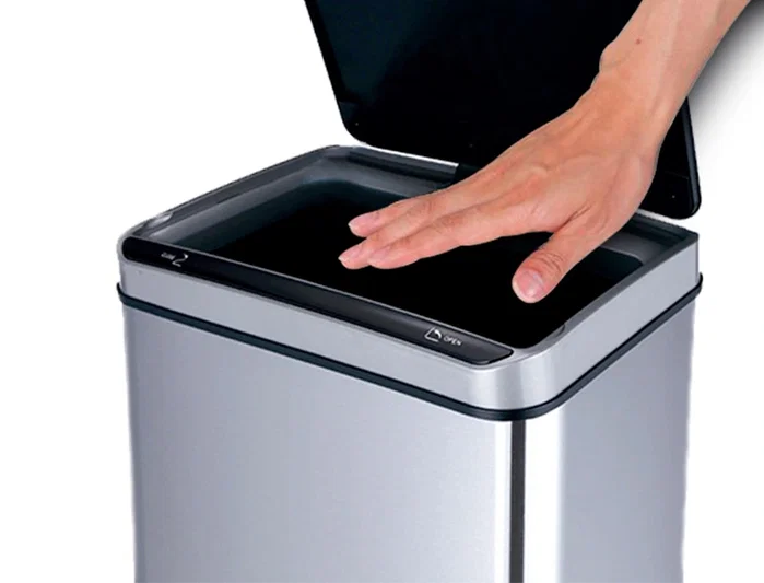 Q-connect Papelera con Sensor Automático de Metal, 80 Litros, 820x270x400 mm Q-connect Papelera con Sensor Automático de Metal, 80 Litros, 820x270x400 mm