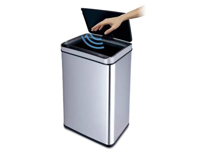 Q-connect Papelera con Sensor Automático de Metal, 80 Litros, 820x270x400 mm Q-connect Papelera con Sensor Automático de Metal, 80 Litros, 820x270x400 mm