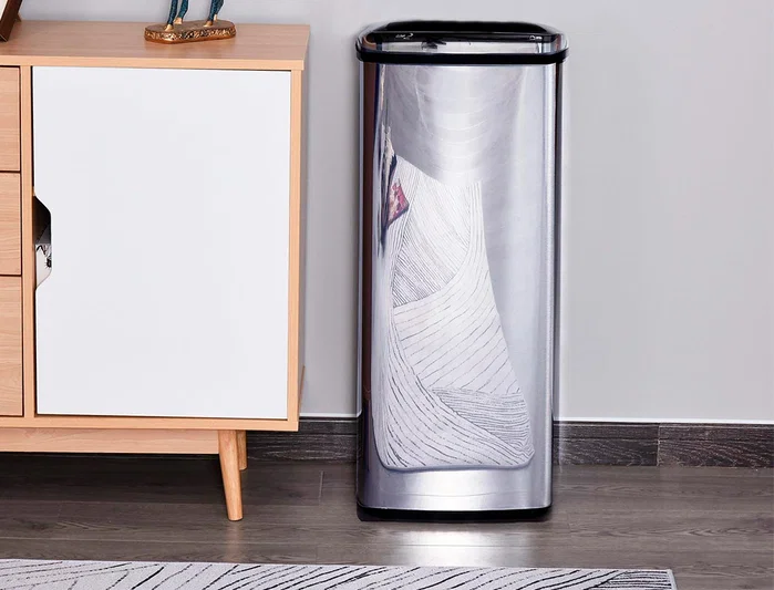 Q-connect Papelera con Sensor Automático de Metal, 80 Litros, 820x270x400 mm Q-connect Papelera con Sensor Automático de Metal, 80 Litros, 820x270x400 mm