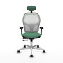 PIQUERAS Y CRESPO Silla de oficina Jorquera Verde esmeralda y Blanco