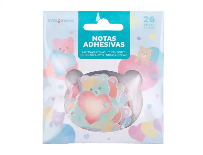 Imaginovo Pegatinas de Papel con Relieve de Oso y Corazón 110x105 mm