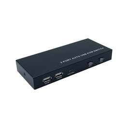 AISENS - CONMUTADOR KVM HDMI 4K@60HZ USB 1U-2PC CON FUENTE ALIMENTACIoN, NEGRO