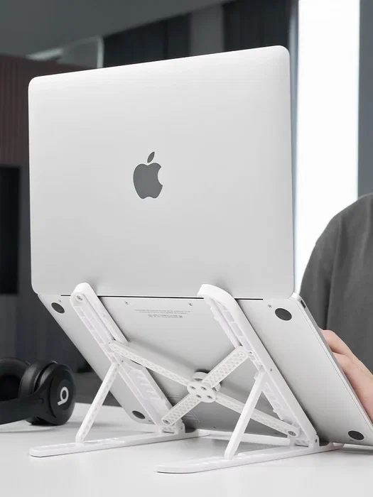 Vention KDNW0 Soporte para Portátil/Tablet hasta 17.3" Ajustable en Altura, Plegable, Blanco - Soporte para ordenador portátil