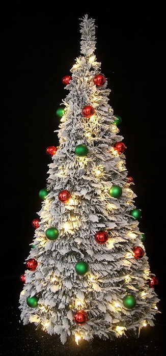 DKD Home Decor Árbol LED PVC Nevado 63,5x63,5x150 IP44