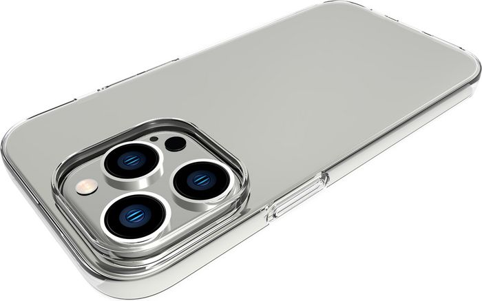 eSTUFF INFINITE VIENNA Funda TPU transparente 100% reciclada para iPhone 14 Pro - Protección contra caídas y material antiamarilleo