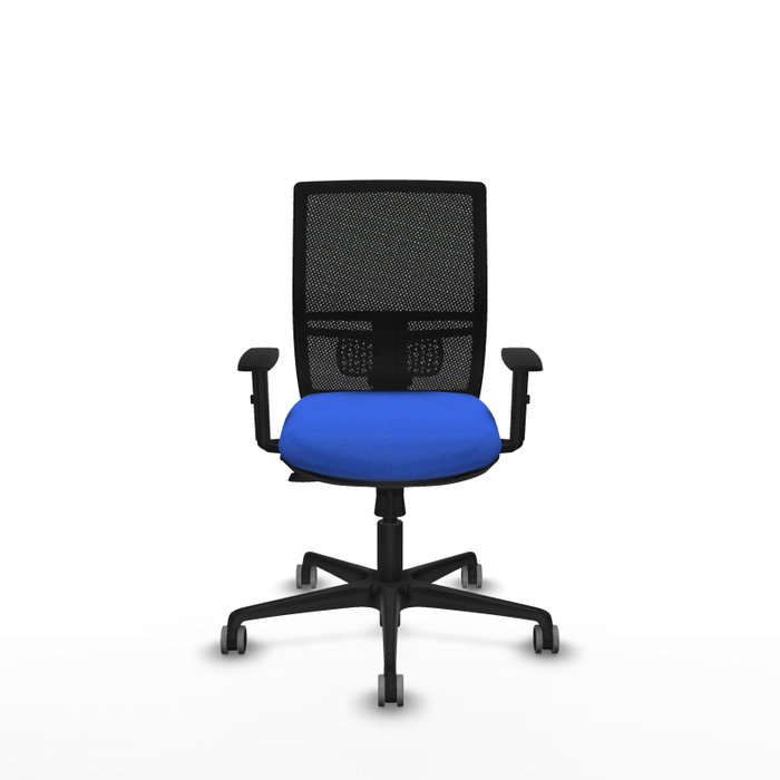 PIQUERAS Y CRESPO Silla de oficina Yunquera con mecanismo Sincro/Traslack, Azul y Negro