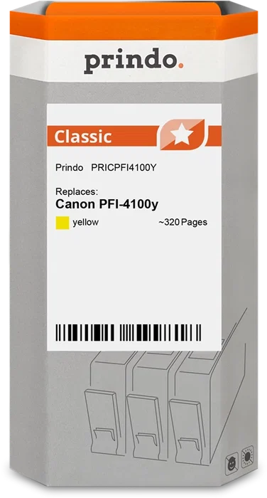 Prindo Cartucho de tinta amarillo PRICPFI4100Y Classic Prindo Cartucho de tinta amarillo PRICPFI4100Y Classic