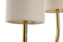 DKD Home Decor Lámpara de pie de hierro con 2 pantallas Dorado y Crudo