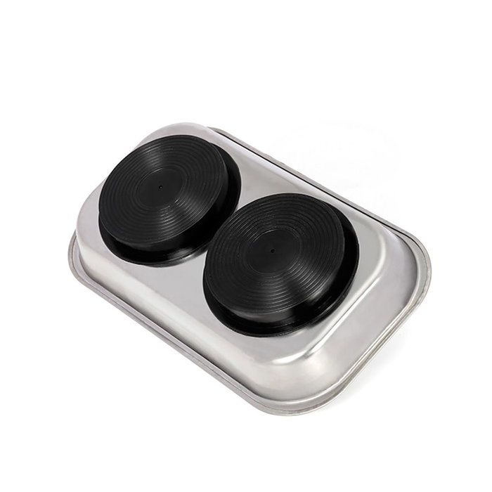 Workpro Bandeja Metálica Magnética Rectangular Acero Inoxidable 238 x 137 x 40 mm