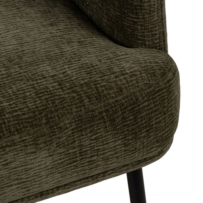 Sillón Verde Tejido-Madera Salón 72 X 72 X 73 cm