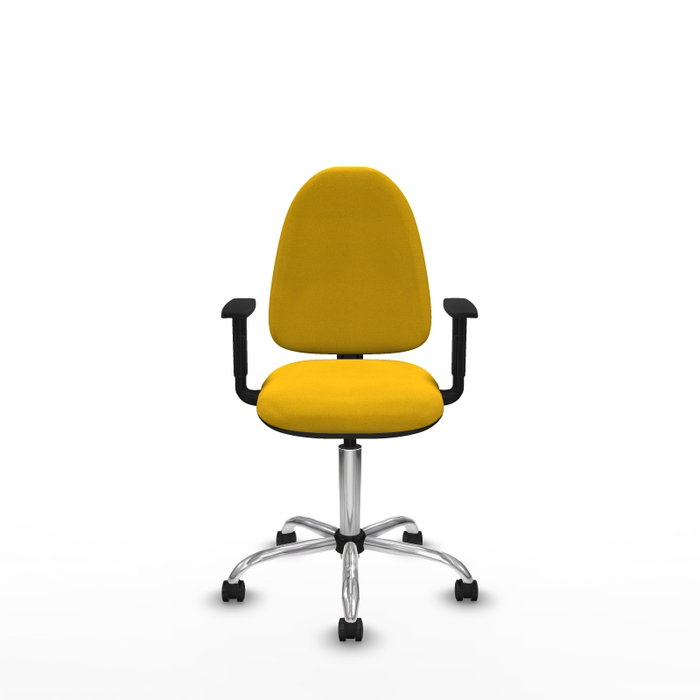 PIQUERAS Y CRESPO Silla de oficina Aýna Amarillo con mecanismo de doble maneta PIQUERAS Y CRESPO Silla de oficina Aýna Amarillo con mecanismo de doble maneta