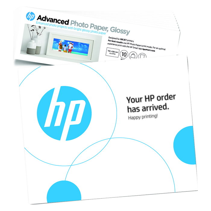 HP Adv Photo Paper Glossy 4x12in 10 Hojas