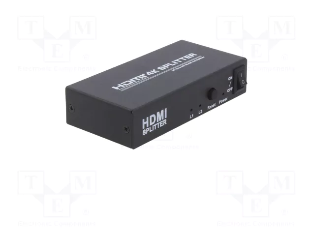 QOLTEC Divisor HDMI 1.4 Negro con 2 Salidas HDMI QOLTEC Divisor HDMI 1.4 Negro con 2 Salidas HDMI