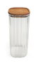 Inde Tarro Boro.Ottic.T/Acacia Cuad. 1650 ml - La Mediterran - Capacidad 1650ml, Medidas 10.2 x 10.2 x 25 cm (12 Unidades)