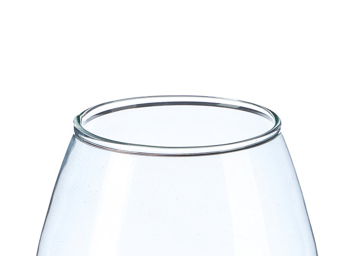Giftdecor Jarron Cristal Abombado Transparente 26 cm Alto x 13 cm Ancho x 13 cm Largo (Set de 6)