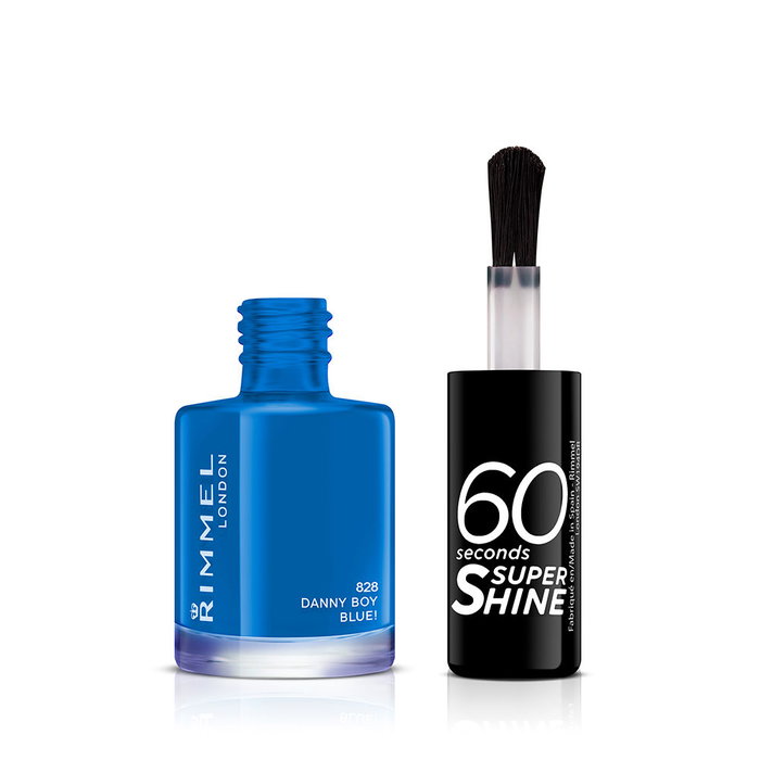 Rimmel London 60 Seconds Super Shine Esmalte de Uñas 828-Danny Boy Blue 8 ml