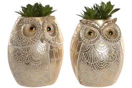 DKD Home Decor Figura de Búho en Resina Surtida