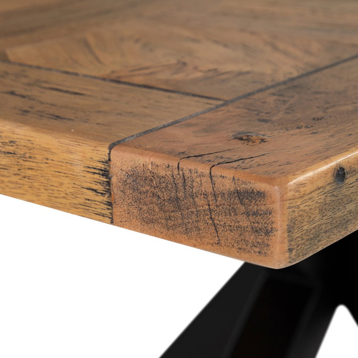 Mesa Comedor Natural-Negro 160 X 90 X 76 cm