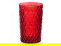 Vivalto Vaso Diamante Rojo 370 ml 8x12.5x8 cm (Set de 24)