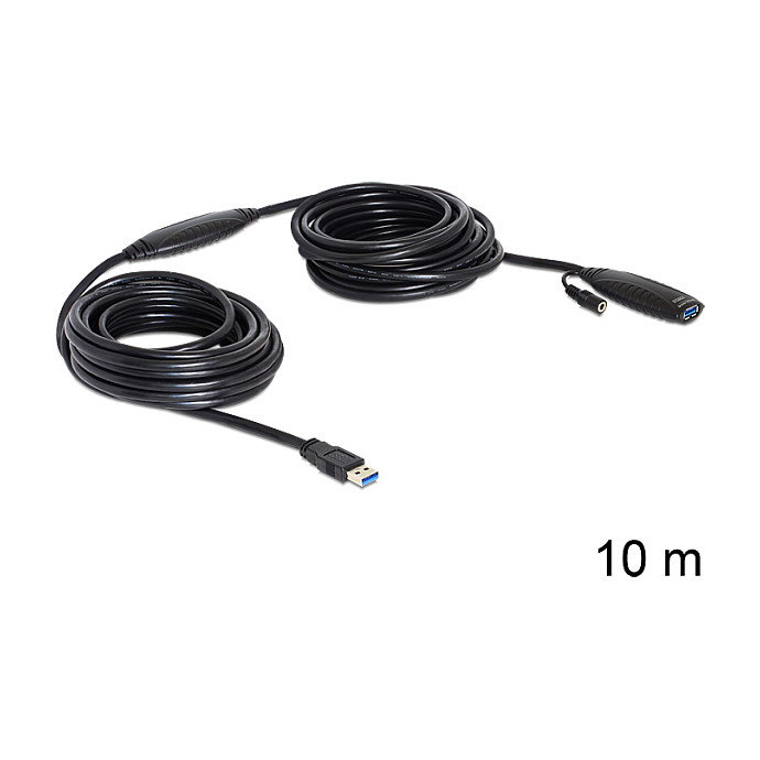 DeLOCK Cable de Extensión USB 3.2 Gen 1 Activo, 10 m, Negro