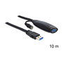 DeLOCK Cable de Extensión USB 3.2 Gen 1 Activo, 10 m, Negro