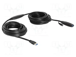 DeLOCK Cable de Extensión USB 3.2 Gen 1 Activo, 10 m, Negro
