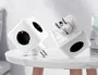 Q-connect Regleta Cubo 5 en 1 Directo a Pared, 5 Tomas de Corriente, 75x75x112mm
