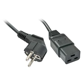 Lindy Cable de Alimentación Schuko CEE7/4 a IEC C19, 2m, Negro