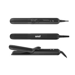 Wad Professional Beauty EXALE Plancha de Pelo Profesional con Ventilador Anti-Quemaduras, Placas Cerámica Negras Flotantes