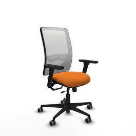 PIQUERAS Y CRESPO Silla de oficina Zulema Naranja y Blanco