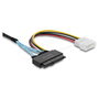 DeLOCK 82296 Cable Slim SAS SFF-8654 8i a 2 x U.2 SFF-8639 + 2 x Molex 4 pin, 0,5 m