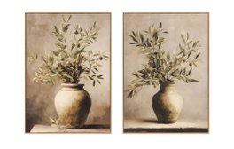 DKD Home Decor Cuadro Lienzo Olivo 50x3,2x70 Surtido de 2 (Pack de 4)