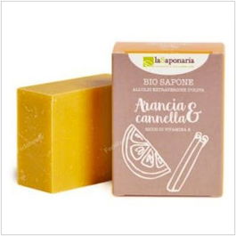LA SAPONARIA Jabon En Pastilla Naranja Y Canela 100Gr
