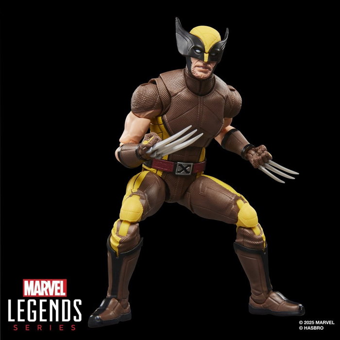 Hasbro Marvel Legends Series Deadpool & Wolverine - Wolverine (Brown Suit) Figura de 15 cm con Múltiples Accesorios y Articulación, Coleccionable